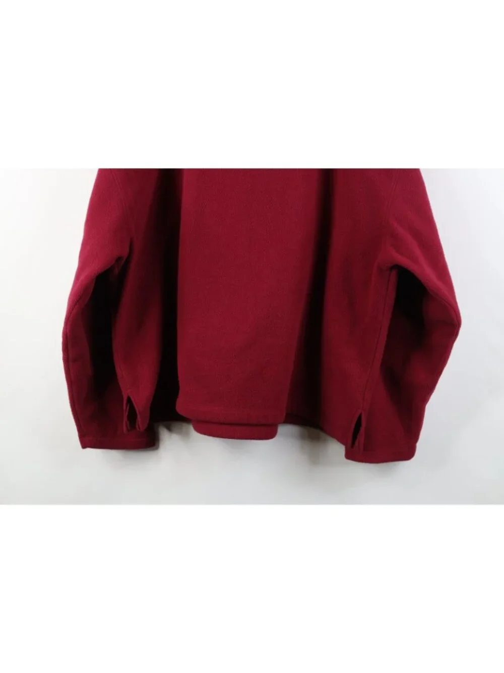 Vintage 90s J Crew Mens Size Large Faded Blank Boxy Fit Fleece Sweater Red USA